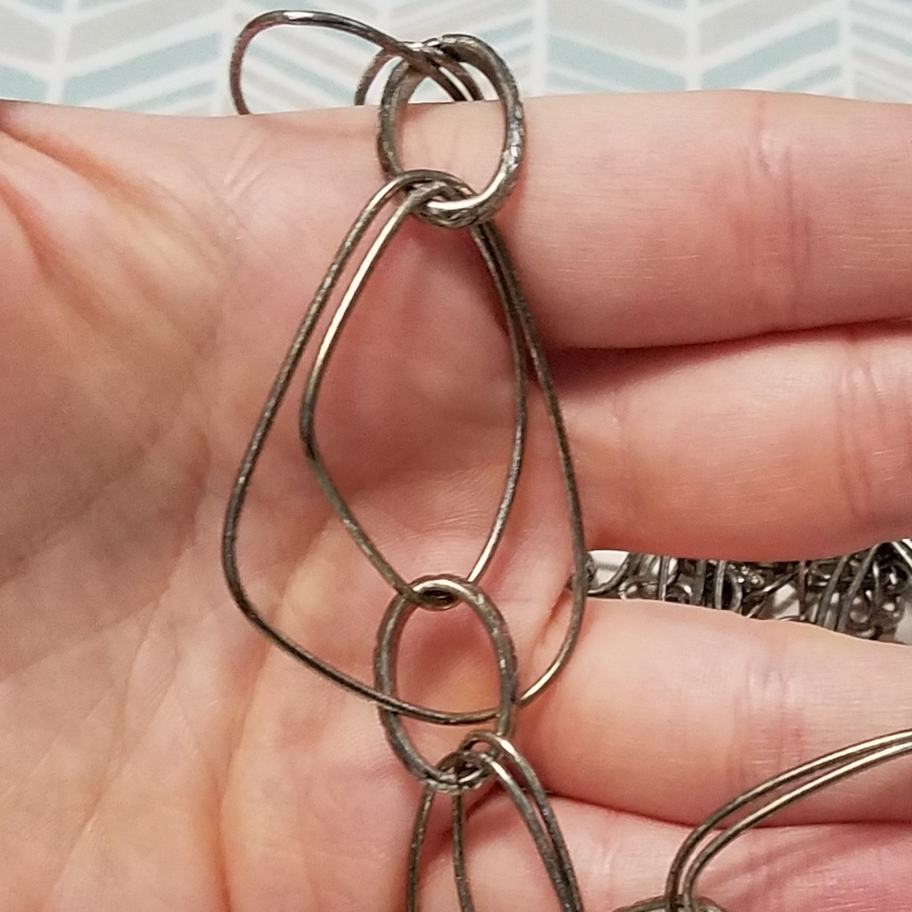 Premiere Designs irregular shapes silver necklace - Picture 4 of 7